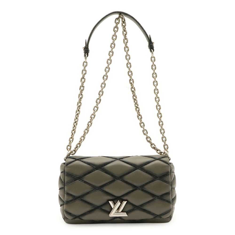 Louis Vuitton Maltage Chain Bag Matelasse Leather Anthracite Shoulder Bag Gray